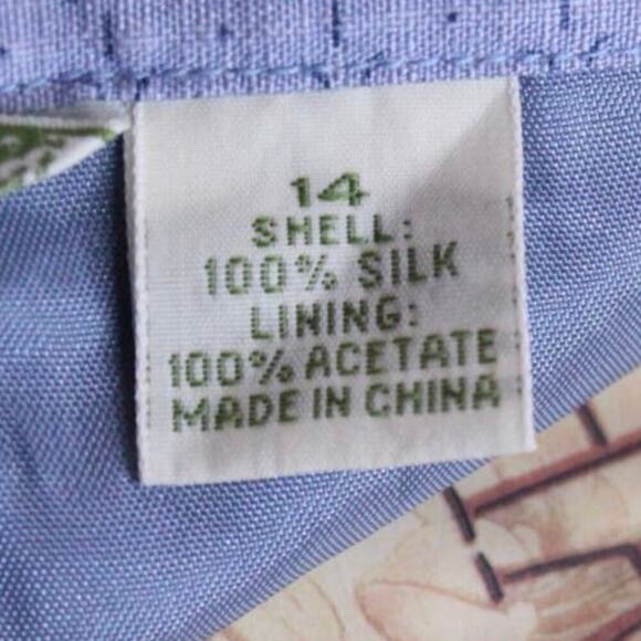 TOMMY BAHAMA 100% Silk Vintage Vines Pant in Lavender Size 14 - Picture 10 of 12